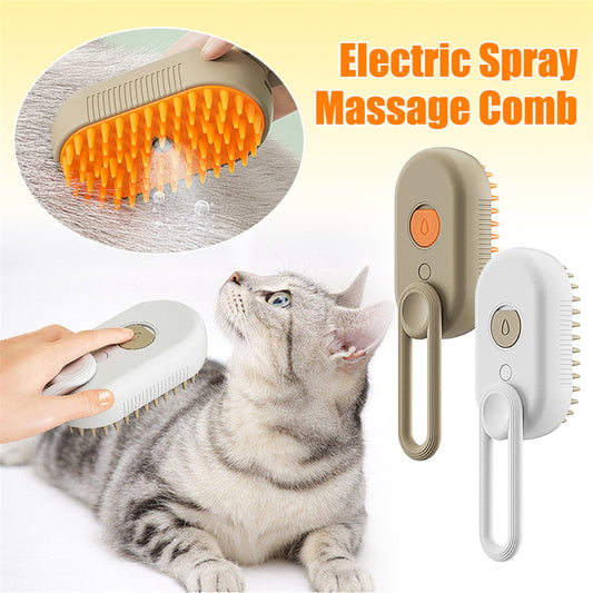 3-in-1 Steam Pet Brush for Cats & Dogs