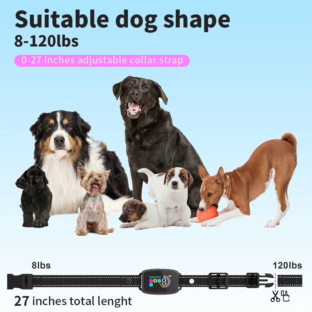 Smart and Rechargeable Anti Barking Collar for Dogs IP67 Waterproof